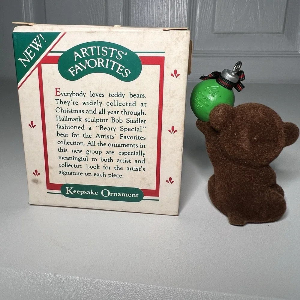 Vintage‎ Hallmark BEARY SPECIAL Teddy Bear Bob Siedler Christmas Ornament 1987